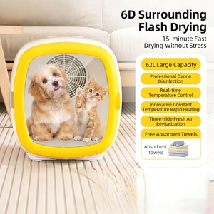 Séchoir intelligent pour animaux domestiques, en plastique, avec stérilisation, silencieux, flux d'air 6D, thermostat IA, pour chats et chiens, pour salle de bain - Product Image 4