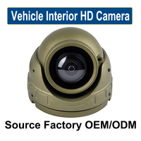 Cámara de Seguridad para Taxi AHD 1080P Gran Angular con Audio, Visión Nocturna IR, Carcasa Metálica Antivandálica para Transporte Compartido, Autobús Escolar, OEM/ODM