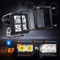 Luces LED Cuadradas de 3.2 Pulgadas con DRL, 20W 2510LM, Luz de Trabajo de Haz Superconcentrado para Conducción Todoterreno, Luces de Zanja para Camiones, SUV, ATV y UTV