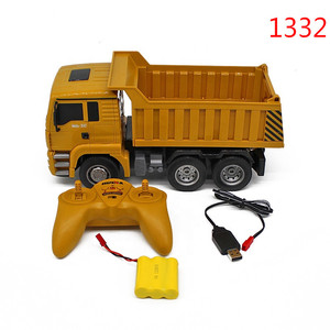 Camion à benne basculante miniature télécommandé Huina 1332 à l'échelle 1/18, 6 canaux, jouets télécommandés, modèle de camion de chantier - Product Image 4