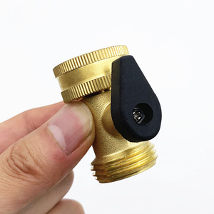 Brass 3/4 Inch Threaded Ball <b>Valve</b> With Switch For Garden Irrigation Connector - Product Image 2