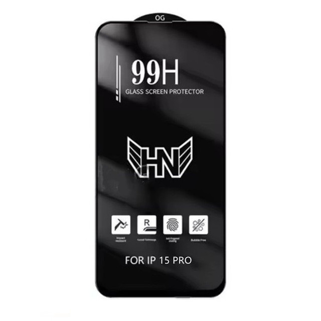 99H Tempered Glass Screen Protector Full Covered for iPhone XR XS Max 11 12 13 Mini 15 16 17 Pro Max Anti Static HD Clear Glass