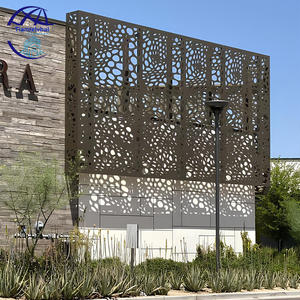 Façade perforée en aluminium, panneau de façade métallique découpé au laser, mur-rideau décoratif en aluminium perforé pour les façades des bâtiments commerciaux - Product Image 5