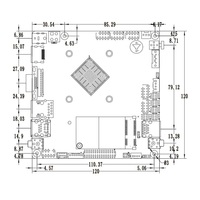 NTX19QF Nano-ITX Carte Mère avec J1900 N2900 J1800 N2806 E3845 Dual LAN Dual COM et 12VDC Fanless LVDS