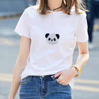 Vêtements pour enfants broderie fleur veste Patch Panda dessin animé tissu décoratif Chenille réparation Jeans trou taille taille