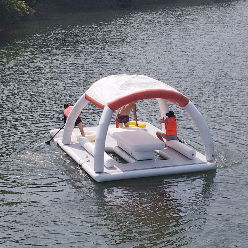 EJIA Inflatable Floating Dock with Tent - Durable & Spacious