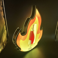 Bouteille de service de vodka avec Logo personnalisé, flamme de feu, glorificateur de bouteille vip présentateur pour bar boîte de nuit