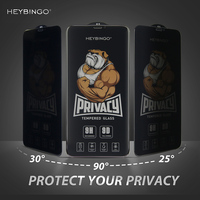Protection d'écran en verre trempé anti-espionnage Bingo Dog RTS compatible avec iPhone 13 13 Plus Pantallas De Celular