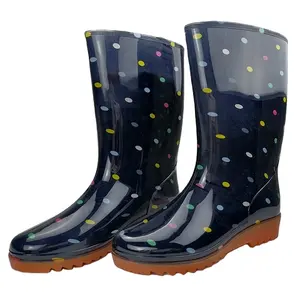 Botas de chuva para homens e mulheres, sapatos de pvc à prova d'água