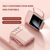 Nouvelle batterie externe portable 10000 mAh 2025, chargeur de batterie externe, sortie 10 W, IP Android, câbles inclus, batterie externe 10000 mAh