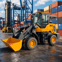 Chargeuse sur pneus diesel compacte articulée avec pelle frontale, moteur et pompe pour l'aménagement paysager, le déneigement, l'agriculture et la construction
