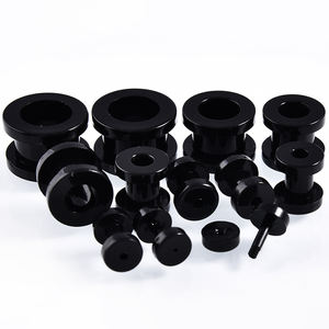 مجموعة من 10 سدادات أذن من الأكريليك وأنفاق ملونة طقم توسيع الأذن المخترقة مجوهرات جسم الزفاف - Product Image 4