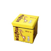 Nueva Caja de Almacenamiento de Juguetes de Tela Plegable con Diseño de Dibujos Animados, Organizador Cuadrado para el Hogar, Taburete Multiusos para Guardar Objetos para Habitaciones Infantiles