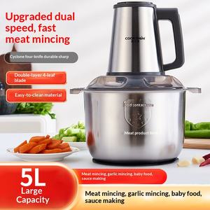 Picadora de Carne Eléctrica Multifuncional para el Hogar, Picadora de Carne de Acero Inoxidable, Picadora de Ajo, Mezcladora de Alimentos, Electrodoméstico de Cocina - Product Image 2