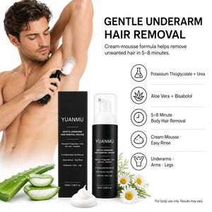 Crème <span class=keywords><strong>dépilatoire</strong></span> sans irritation, spray <span class=keywords><strong>mousse</strong></span> pour l'épilation des hommes, aisselles, poitrine, dos, jambes - Product Image 2