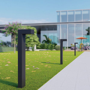 Уличный светодиодный столбчатый светильник L-образной формы, класс защиты IP66, из алюминиевого сплава, с изменяемой цветовой температурой, простая установка, от производителя - Product Image 1