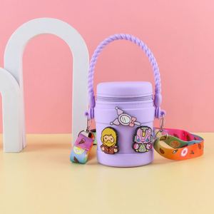 Waterproof Multifunctional Portable Silicone Coin <b>Purse</b> Wallet Case <b>Cute</b> Style Zipper Closure for Sundries Storage Headphone Bag - Product Image 4