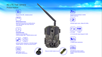 Caméra de chasse 4G LTE pour la faune, vidéo en direct, contrôle sans fil par application, résolution 2.7K, 14MP, étanche IP66, écran 2 pouces, carte SD, CMOS