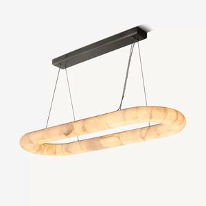 Iluminación de celo comedor colgante moderno lujo crema mármol candelabro alabastro iluminación colgante - Product Image 1