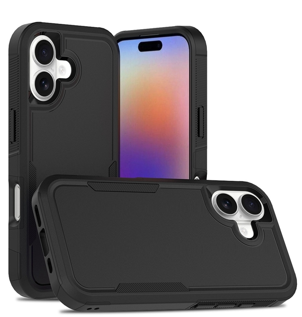 Armor Shockproof Case Dual Layer Mobile Phone Cover for iPhone 17 Hybrid Armor PC TPU Back Cover