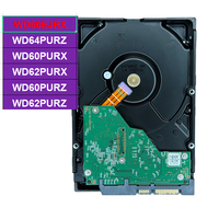Disque dur WD60EJRX 6 To Purple Monitoring 3,5 pouces SATA3 6 Gb/s 5400 tr/min 64 Mo de cache 24/7 CMR AllFrame Mixed Read/Write pour NVR DVR CCTV