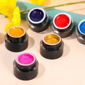 Kostenlose Proben malen Gel Nail Art 12 Farben Westink Set kein Wipe Malgel im Glas Malerei Gel Nail Art