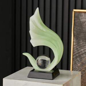 Scultura Fluida in Resina <span class=keywords><strong>di</strong></span> Lusso, Ornamento da Scrivania, Decorazione Personalizzata per Casa, Ufficio, Soggiorno, Regalo Direttamente dalla Fabbrica - Product Image 4