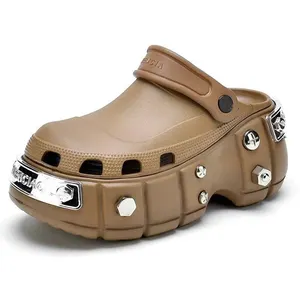Sandal selop taman Unisex, gaya baru populer sandal Platform musim panas