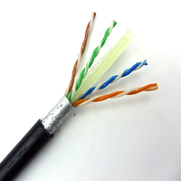 Câble LAN extérieur CAT6 23AWG à conducteurs en cuivre massif, 4 paires, rempli de gel, Guangdong, Brothers-Y