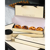 Boîte d'emballage personnalisée pour pâtisserie, boîte à Pastel de Nata, boîte à tartelettes aux œufs