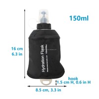 Gourde d'hydratation sans BPA 150ml 250ml 500ml, bouteille d'eau pliable, gourde souple pliable en TPU pour le camping et les voyages