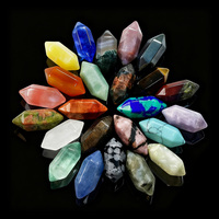 Pendentifs en cristal de quartz naturel à double terminaison, produits de guérison, pierres précieuses et cristaux pour la fabrication de bijoux