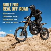 En stock 2026 Surron Ultra Bee DDP pour l'Australie et les États-Unis 95 km/h 520 N.m de couple Batterie 74V 60Ah Accélération en 1,84 s Moto tout-terrain électrique