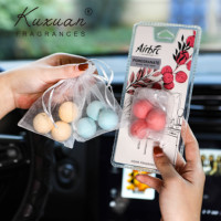 Pendentif d'aromathérapie-Nouveau désodorisant de voiture de forme ronde avec rétention de parfum longue durée
