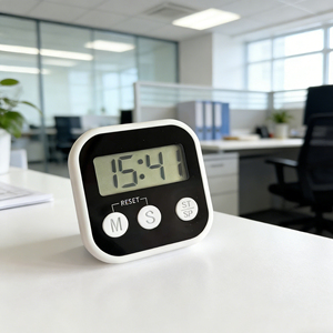 มัลติฟังก์ชั่นอิเล็กทรอนิกส์ LCD นาฬิกา<span class=keywords><strong>จับเวลา</strong></span>ทำอาหารในครัว ฐานแม่เหล็ก แบตเตอรี่เอเอ็นเอเอ นาฬิกาปลุกนักเรียนแบบพกพาเป็นมิตรกับสิ่งแวดล้อม - Product Image 5