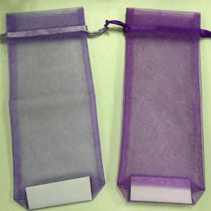 Sacs en organza marron sur mesure en gros pour foulards - Product Image 2