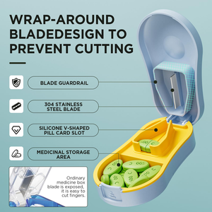 Nhỏ Nhỏ Thuốc Dễ Dàng Mở Snap Nút Thuốc Cắt Có Thể Tháo Rời Silicone Pad Với Bọc Xung Quanh Lưỡi Bảo Vệ Làm Bằng Nhựa Bền - Product Image 4