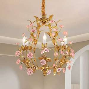 Plafonnier en céramique rétro français de luxe léger - Product Image 1