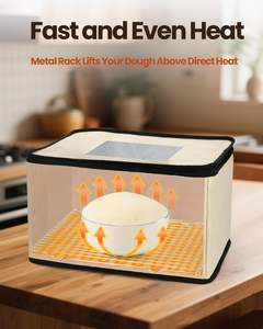 Faltbare Brotbox für Küchen pizza Elektrische Teigbox Brotteig-Proof box Erwärmung sauerteig mit Heizteig prüfer - Product Image 4