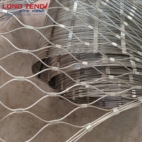 Filet de cage à oiseaux en acier inoxydable 316, tissage simple, maille de volière pour oiseaux, maille de câble métallique tissée avec service de découpe