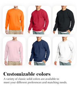 เสื้อสเวตเชิ้ตคอกลมผู้ชายสีพื้น แขนยาว สวมใส่สบายๆ สำหรับฤดูใบไม้ผลิและฤดูใบไม้ร่วง - Product Image 6