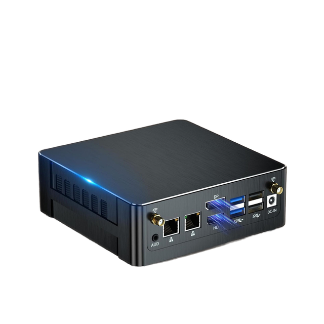 Sleek Industrial Mini PC Intel 12th Gen Core I3-1220P 10 Cores MU06 Office Desktop Computer DDR4 NVMe SSD Triple 4K Screen