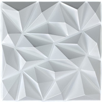 EAZART Panneaux muraux 3D en PVC blanc élégants, panneaux muraux décoratifs imperméables de qualité supérieure pour la décoration de la maison et du bureau
