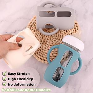Fundas de Silicona Personalizadas con <span class=keywords><strong>Asas</strong></span> para Biberones de Vidrio <span class=keywords><strong>Avent</strong></span> Natural - Product Image 5