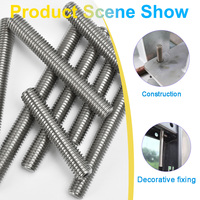 M3 M4 M5 M6 M8 M10 M12 304 Stainless Steel Full Threaded Rod Bolt Fully Metric Headless Thread Stud Rods Screws Length16mm-500mm