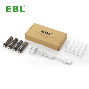 EBL Wholesale New Arrival AA Battery Set Li-ion Battery 1.5V AA Battery Box USB