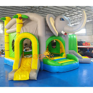 Castillo Inflable Popular con Juego de Disparar al Elefante/Juegos Deportivos Inflables para Exteriores/Parque Infantil Inflable con Lanzador de Pelotas para Niños - Product Image 1