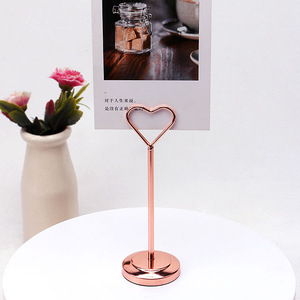 Porte-cartes de table moderne et simple en métal, support de numéro de table, marque-place pour mariage et événements, décoration de bureau - Product Image 2
