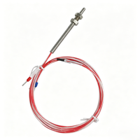 4 Wire PT100 Fixed Thread Platinum Resistance Thermometer Class 1 Transparent Cable OEM Basic Sensor RTD Temperature Sensor