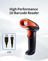Pemindai USB Genggam Laser Pembaca Kode QR Nirkabel 1D Pemindai Barcode Gudang Logistik